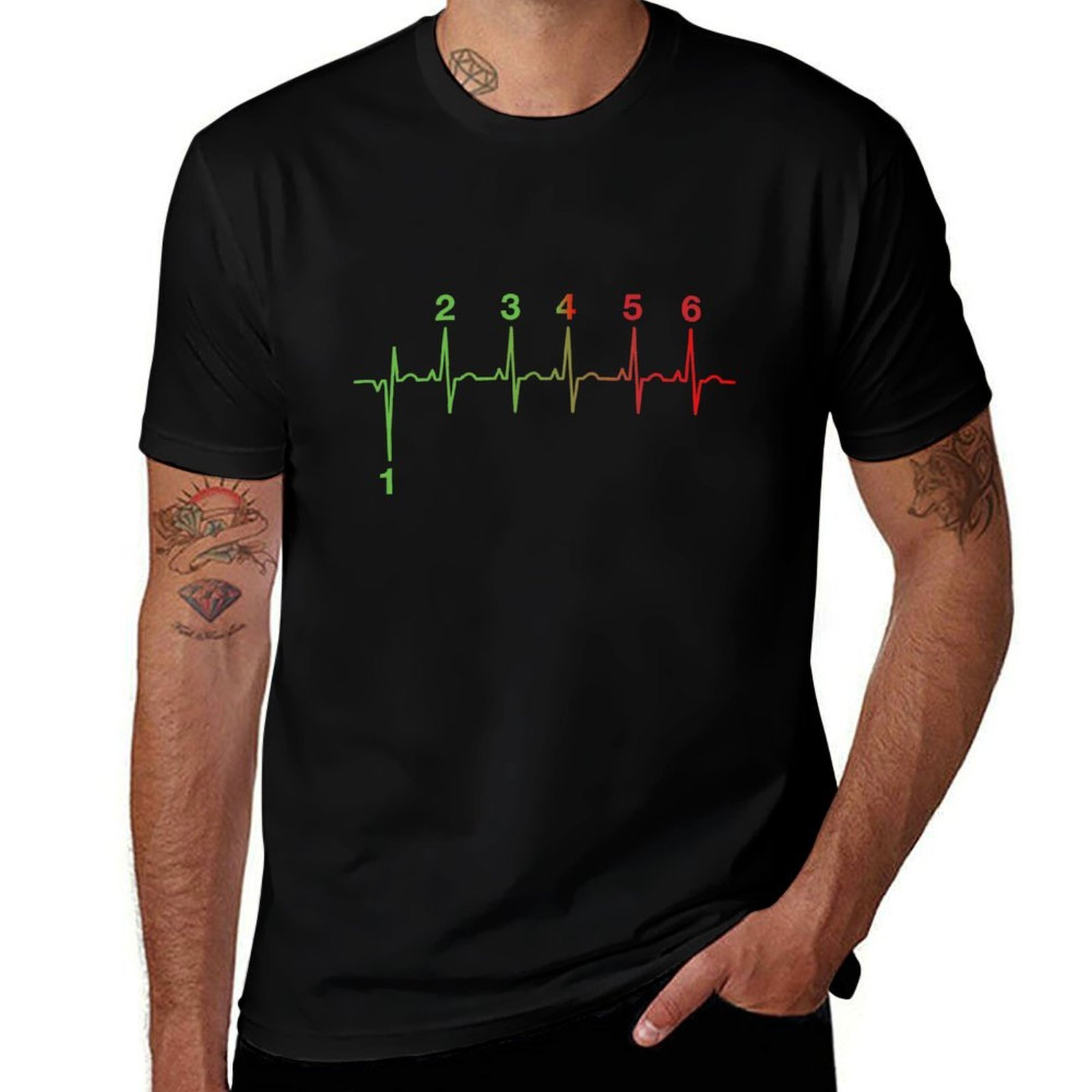 Motorcycle Gear Outfit - Camiseta con diseño de latido del