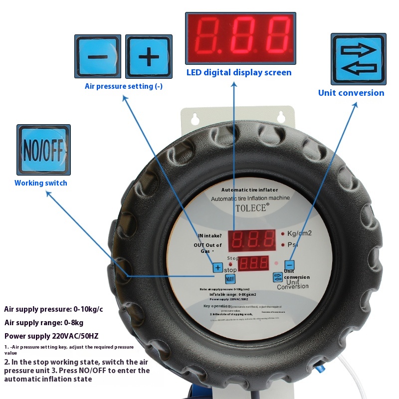 Inflador de neumáticos de coch - Tyre Pressure Gauge reseña y precio
