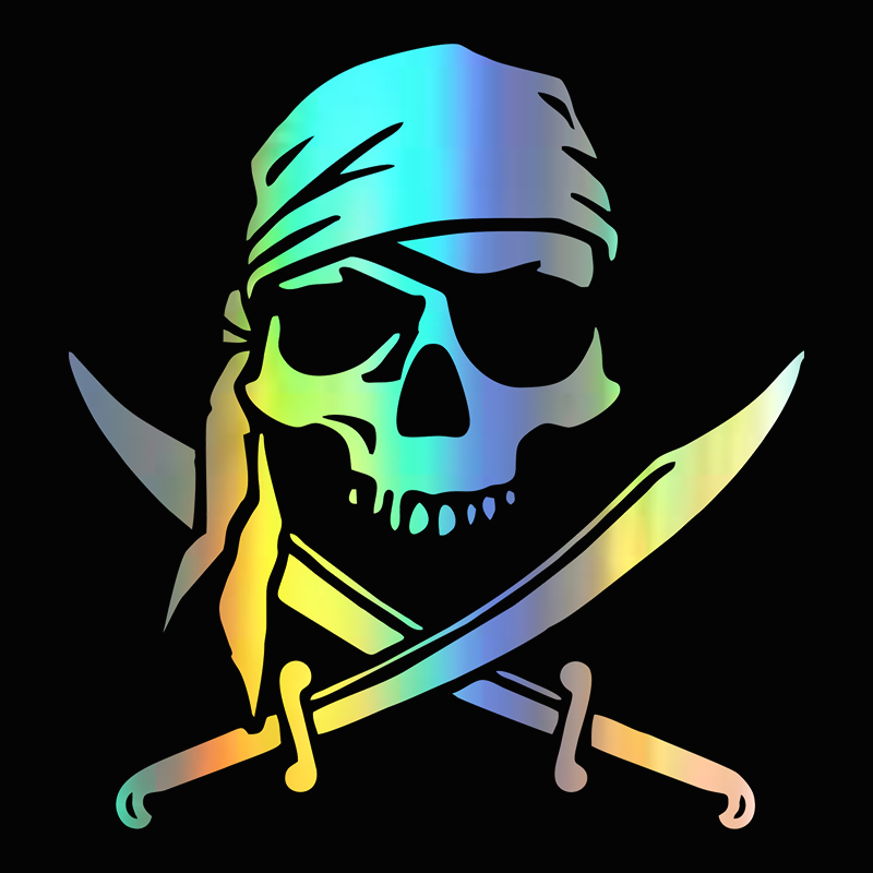 Calcomanía de calavera pirata  - Gear Set Motorcycle reseña y precio