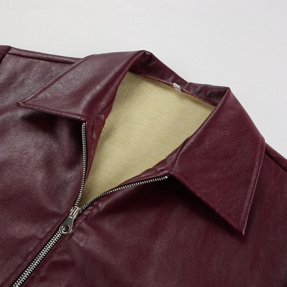 Chaqueta de cuero PU vintage,  - Motorcycle Gear Outfit reseña y precio